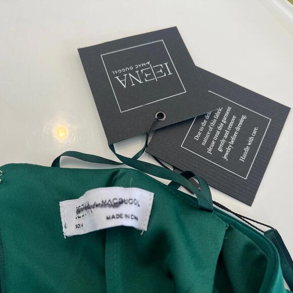 $358 Mac Duggal 26517 Evening Green One Shoulder Long Dress Size 6 - Picture 7 of 9